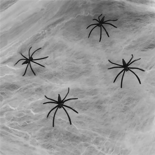 Spindelvev, Halloween-dekorasjon, 300g bomull utvidbar edderkopp m