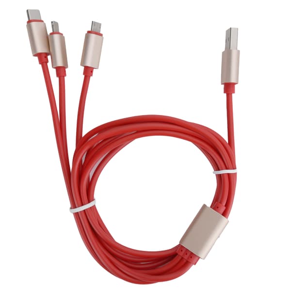 3-in-1 Fast Charging Cable Multi Charger for Phone Tablet Music Player