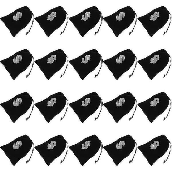 2025 20 stk Pirat Gullmyntpose Halloween Piratmyntpose Mynt Oppbevaringspose A A