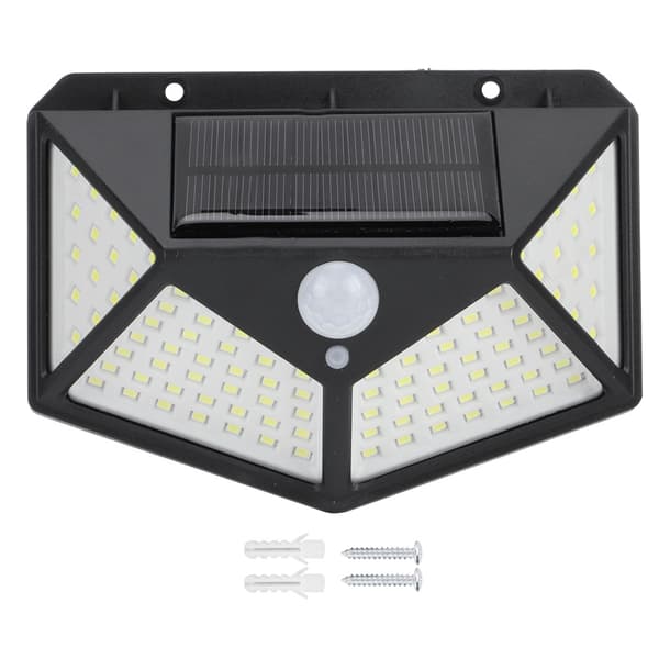 100LED Solar Motion Sensor Light Waterproof Wall Lamp Street Light for Outdoor Garden Yard