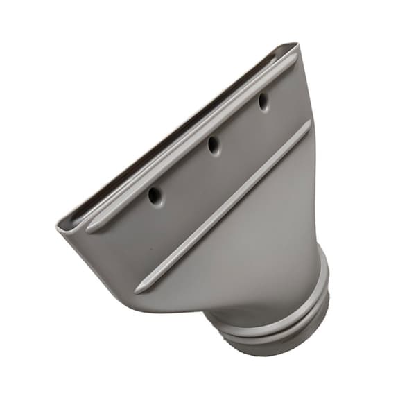 Adapter til bærbar aircondition, rund-til-flad udstødningsforbindelse til vindue, bil og udendørs myggenet, passer til 2 til 7 slangestørrelser ABS grå