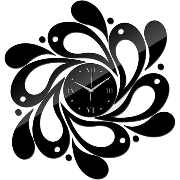 Frameless Wall Clock, Creative Splashing Wall Clock, 3D Wall Sticker