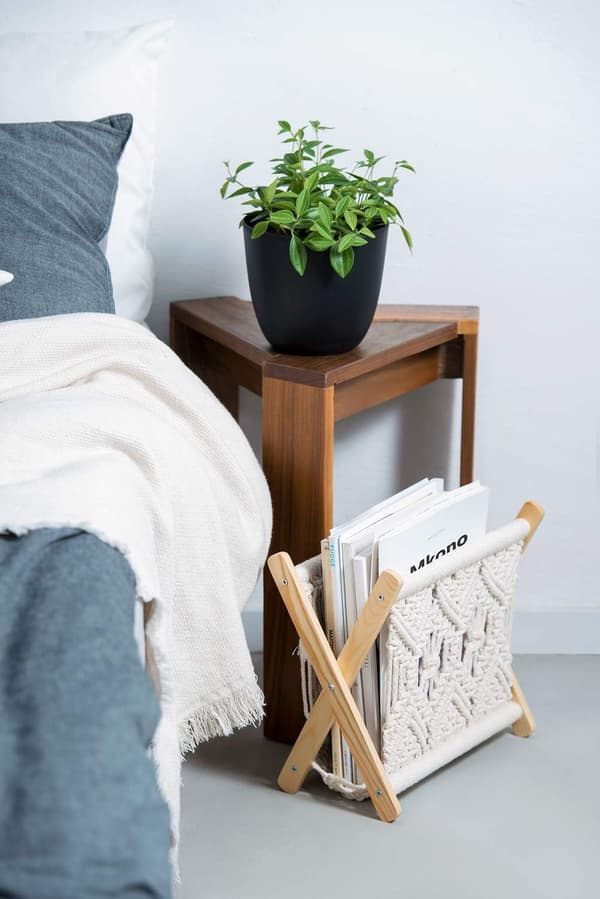 Macrame-lehtiteline Boho-lehtiteline Itsenäinen säilytys Ba