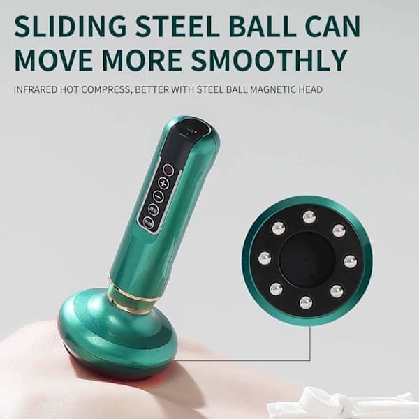 Anti-cellulite massagekopning, 12-niveau justerbar håndholdt kropsfedtmassager, til mave og lår (grå) Grå Grå