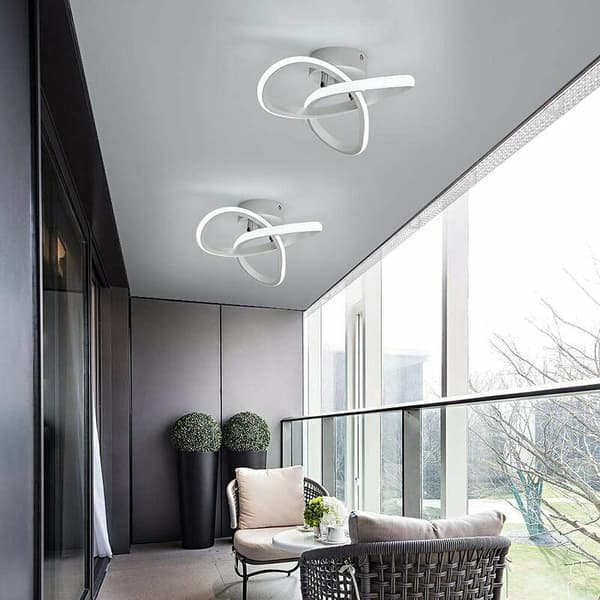 Modern LED Ceiling Light, 22W Aluminum and Acrylic Ceiling Lamp, Flower-shaped LED Ceiling Light for Bedroom Kitchen Corridor Dining Room Balcony [Energy Class E]