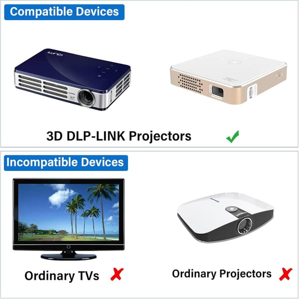 3D-briller, DLP Active Shutter 3D-briller til DLP-LINK-projektorer