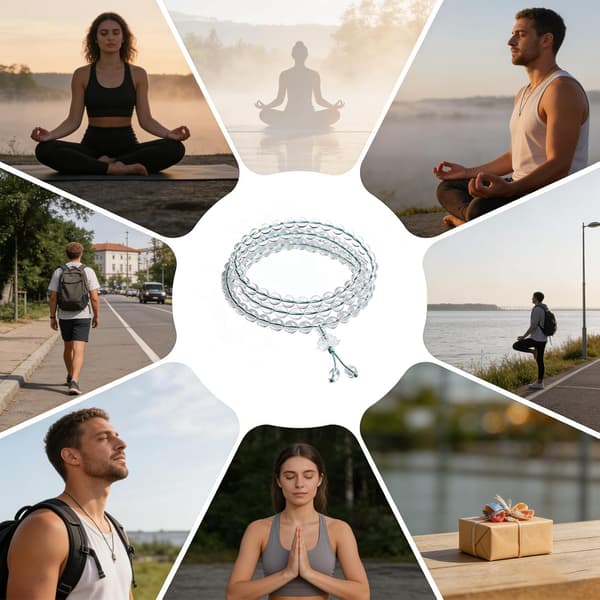 Meditationsperler-armbånd afslappet smykke til balance og dekoration
