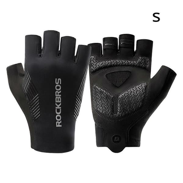 Korte Cykelhandsker Halvfinger Cykelhandsker Sort S