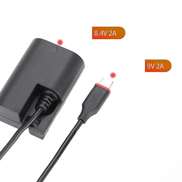 Typ-C LP-E6 E6N ACK-E6 -E6 Dummy Batteri & DC Bank USB-kabel för 6D 7D 60D 70D 80D 90D R R5 R6 Mark {db}