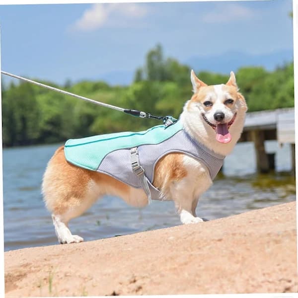 Dog Cooling Vest Summer Dog Cooling Jacket Breathable Mesh Adjustable Fast Cooling
