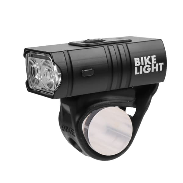 USB Rechargeable Bike Light Set with Power Display 6 Lighting Modes Waterproof Bicycle Headlight Taillight for Cycling Black