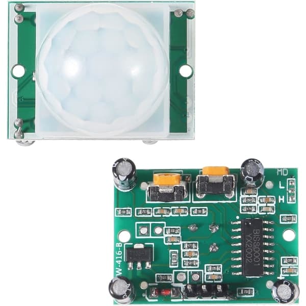 5 stk. HC-SR501 PIR Infrarød Sensor IR Menneskekropsbevægelsesmodul til Arduino til Raspberry Pi (Grøn)