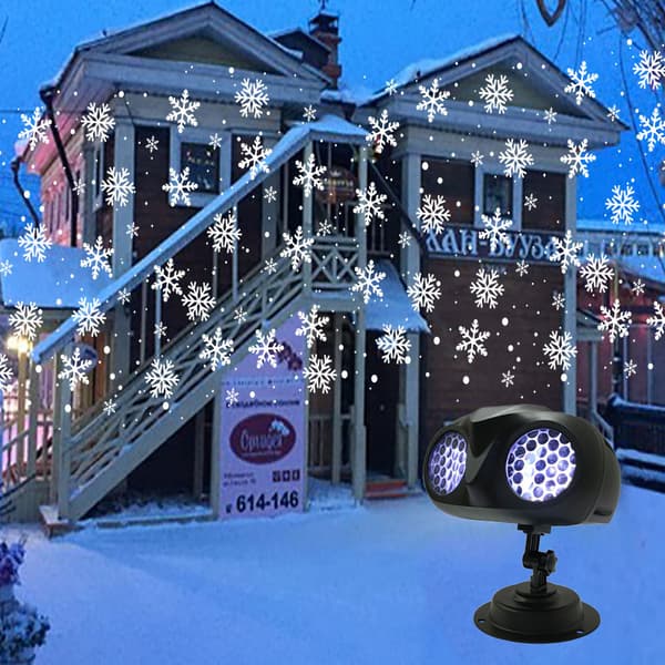 Outdoor Holiday Decoration Christmas Pattern Inserted Snow Lamp 170*320mm, Plus Base 150*100*85mm