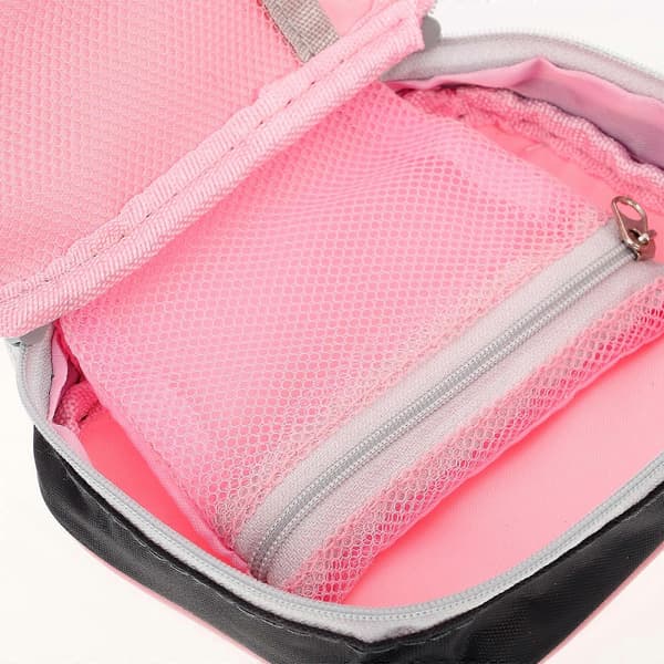 Bærbar Mini Førstehjelpsveske Polyester Medisin Oppbevaringsboks Liten Organizer Nødmedisinsk Pakke (Rosa)