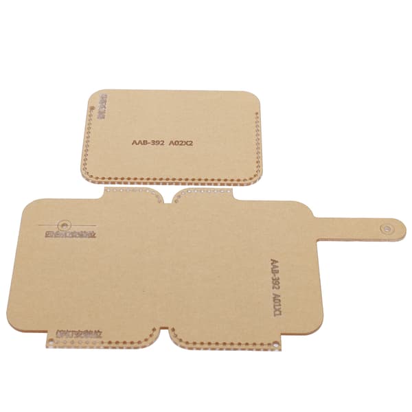 2 pcs. Clear Acrylic Template Card Package Transparent Handmade Craft DIY Leather Tool AAB-392