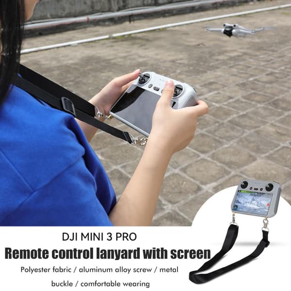Justerbar halsrem til Mini 3 Pro Sikker Komfortabel Nem at installere Drone Tilbehør Tynd