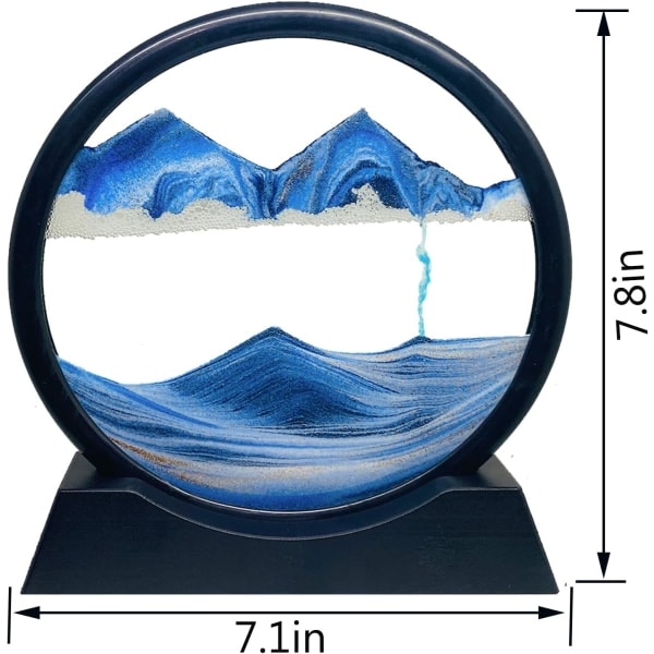 Dynamisk sandbillede (gul, 7 tommer) - 3D-maleri af flydende sand