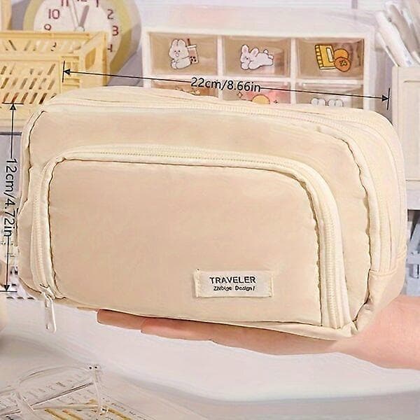 Pencil Case with Large Capacity and Multifunctional Design, Suitable for School and Office