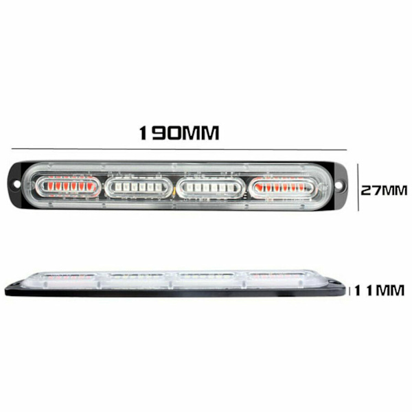 2 stk 24 LED bil lastbil nødadvarselslampe blitzlys