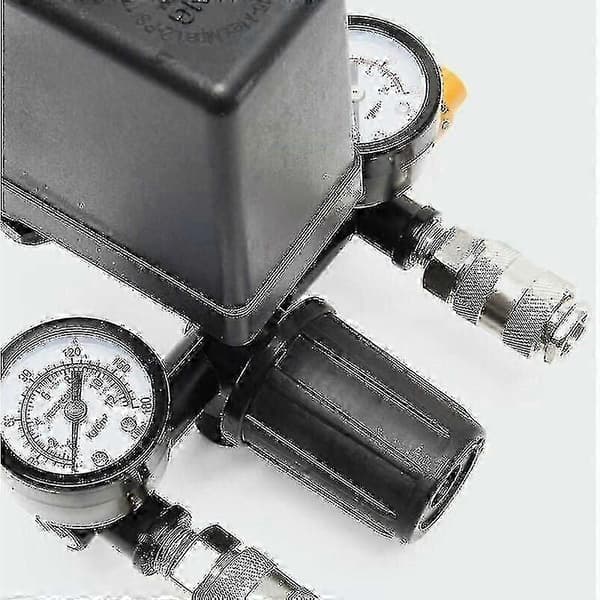 Trykregulator med trykkontakt til kompressor Trykkontakt med 2 displays
