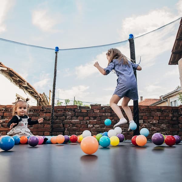 Sæt med 8 trampolinstangendestykker til trampolinetstænger Ø 25 mm