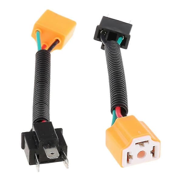 2 stk. bilbelysning H4 9003 keramisk ledningsnetstik kabler forlygte