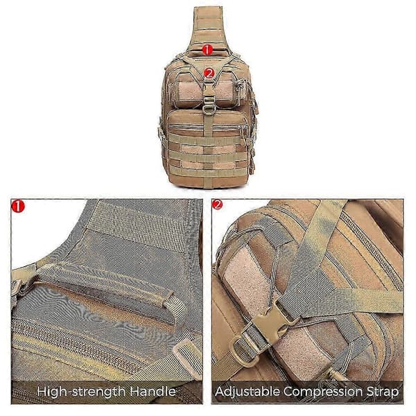 Taktisk Sling Bag Militær Skuldertaske Molle Assault Range Taske