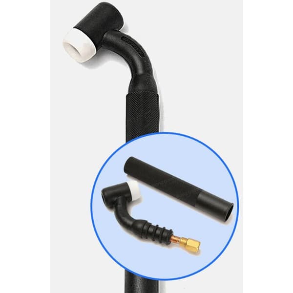 Sort TIG-svejsetilbehør WP17V Argon Arc Body Luftkølet Hoved Industritilbehør