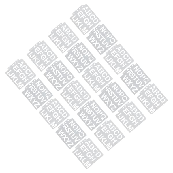 20 Pcs Painting Stencils Hollow Letter Patterns Stippling Drawing Board Auxiliary Tools