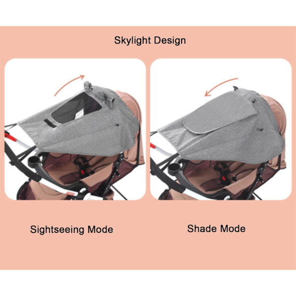 Stroller Sun Shade, Universal, UPF50+, Pram