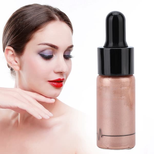 Cremet Glansfuld Flydende Highlighter Ansigt- Læbe Lysende Illuminerende Konturmakeup 03#