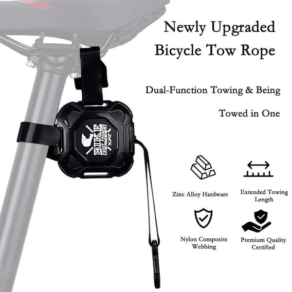 Retractable Bicycle Tow Rope for Outdoor Cycling - Max 100kg Weight Capacity