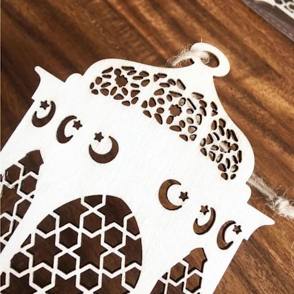 Ramadan-koriste Eid Banner Mubarak Puukäsityö 3 3