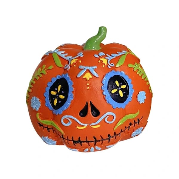 2025 Halloween Godteri Halloween Stablet Udøde Gresskarstatuer Med Fire Tilpassbare Gresskarskjelett Harpiks Ornamenter
