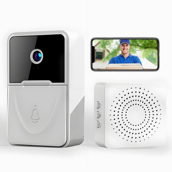 Generic Trådlös Video Dörrklocka, 1080P HD Mörkerseende Övervakning, Vädersäker, Hem Intercom, Stöder Tvåvägs Röstsamtal.