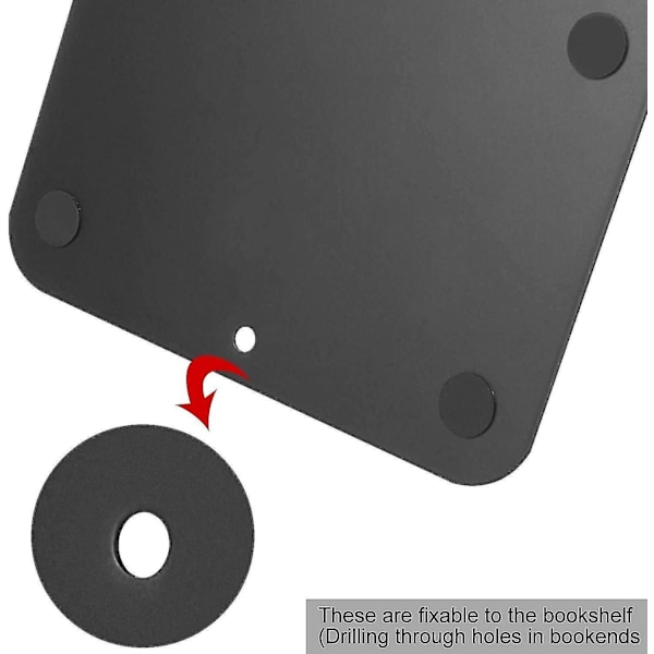 4 st Klassiska Bokstöd 20 cm Svarta Tung Metall