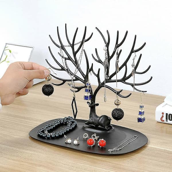Deer-shaped jewelry stand, jewelry tree with antlers