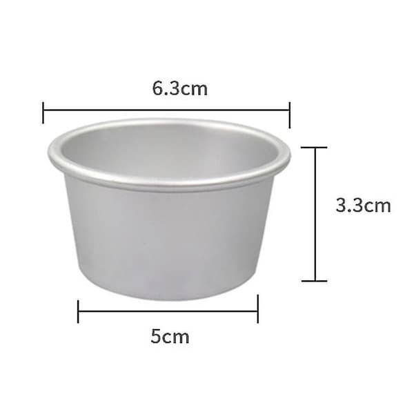 6 stk 2-tommers rund minikakeform med løs bunn puddingformer bakeform