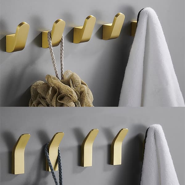 Free Punch Clothes Hook Bathroom Space Aluminum Towel Hook Stick