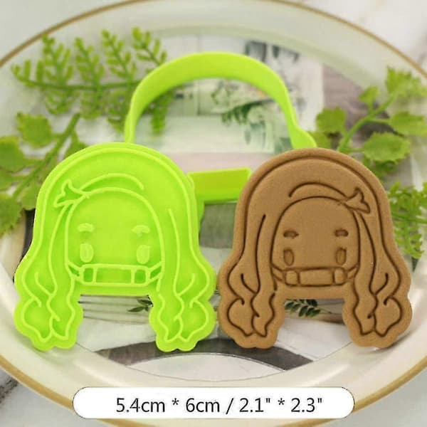 3D Anime Cookie Mold, 6 Pcs Cookie Stamps and Cutters Kitchen Utensils Party Cookie Mold