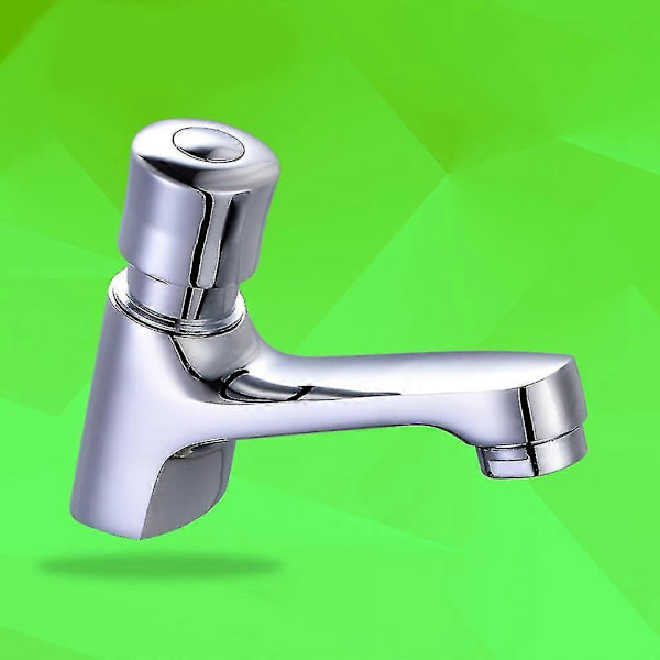 Automatic Self-Closing Water Saving Faucet Bathroom Sink Cold Water Tap Delayed Push Button