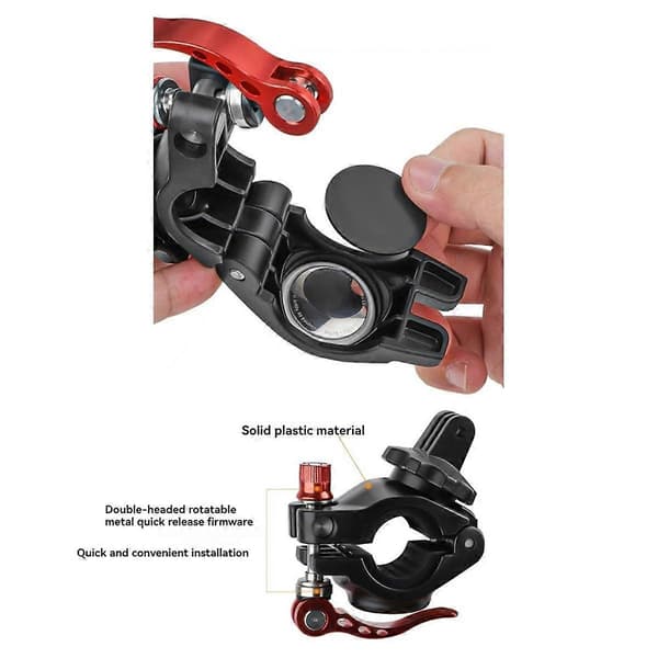 Actionkamera-montering til Action 5 PRO/4/GoPro12 Clip Kamera Bilholder Cykelstativ til Action 5 PRO