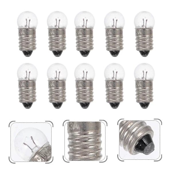 50 pcs Small Light Bulbs Electric Experiment Lamp Flashlight Bulb 1.5V