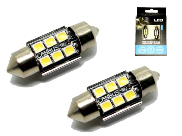 Canbus C5W 31mm LED 6000K 2-pakkaus 12v 20 20