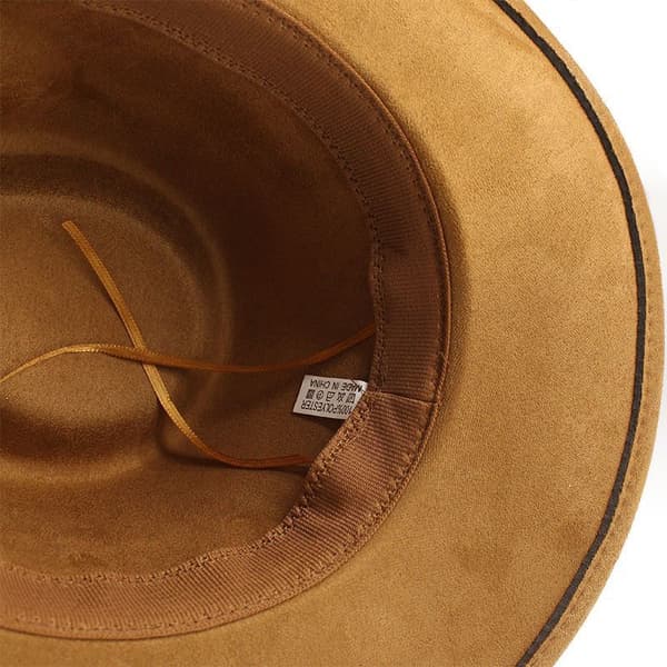 Tweed Hatt Mocka Western Cowboy Bowler Hatt - Beige