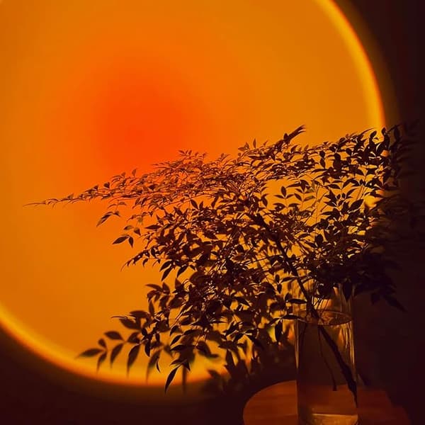 Solnedgangslampe Solnedgang - Aldrig Synkende Lampe Regnbue Projektion