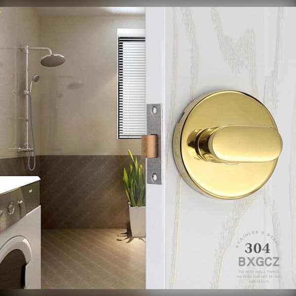 WC Lock with Vacant/Occupied Indicator - Stainless Steel Privacy Lock for Toilet and Office Silver Silver Silver