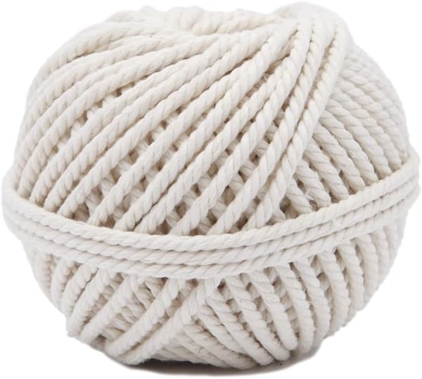 Snoet bomuldsgarn 2mm ±200m, beige farve