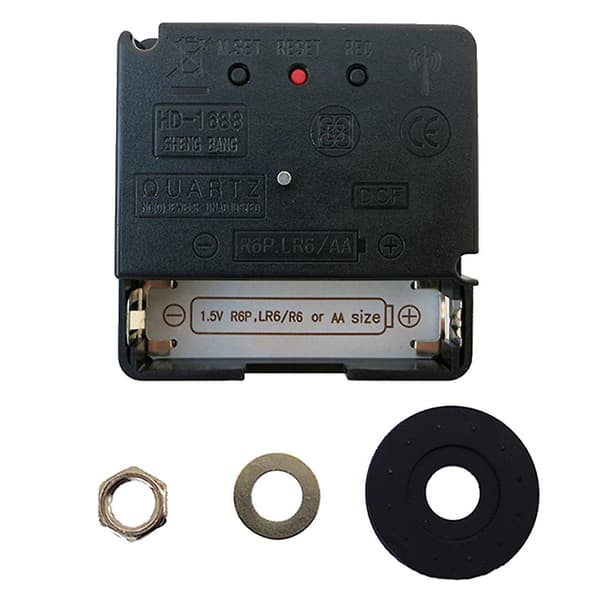 Tysk DCF Radiostyret Lydløst Vægur Quartz Urværk Mekanisme DIY Kit Erstatningssæt Tilbehør [db]