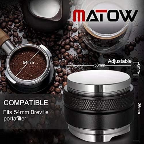 53 mm kaffekanne og tamper, dobbeltsidig kaffele